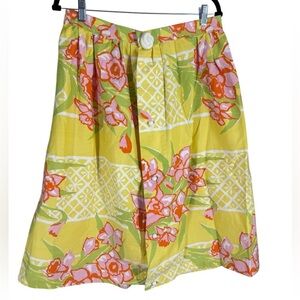 Handmade vintage skirt with fun buttons Large